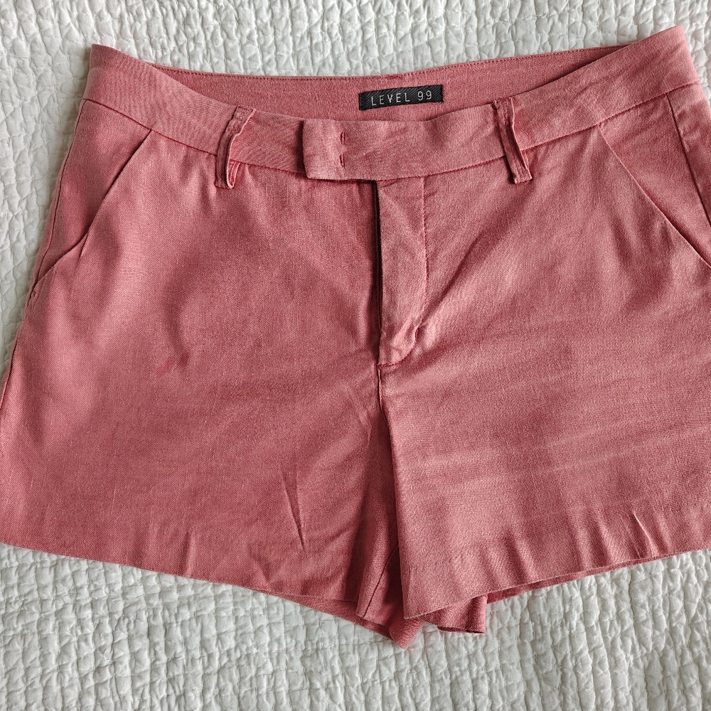 Level 99 High Waist Coral Shorts